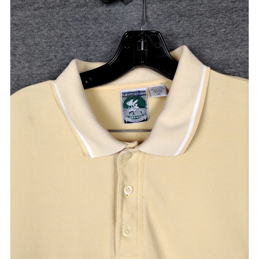 Mcintosh Seymour Mens Shirt XL Butter Yellow Polo Soccer Rugby Preppy Ivy League